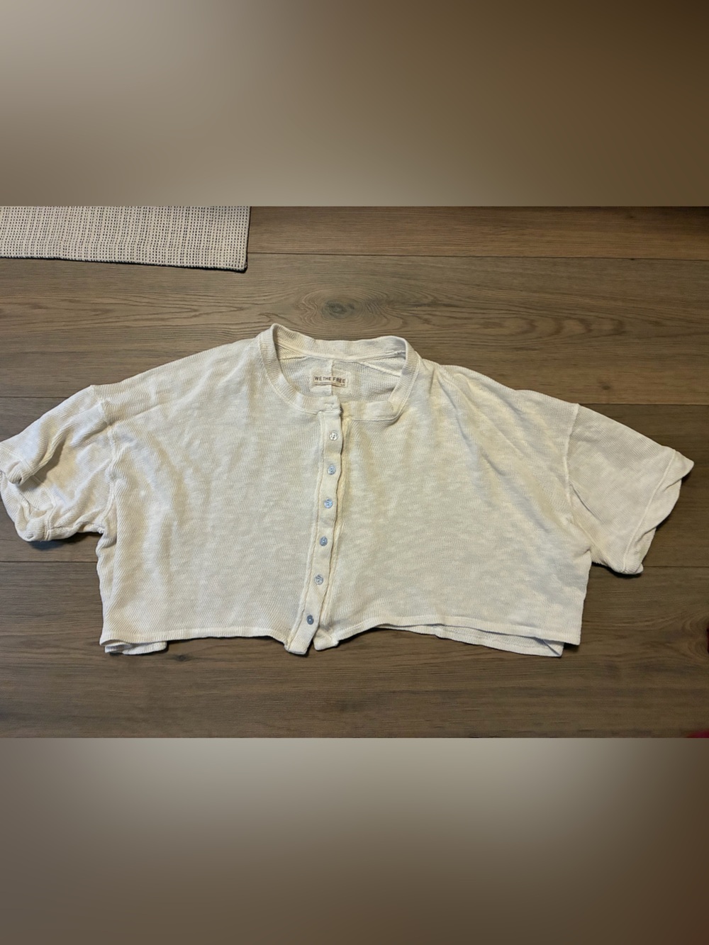 Free People Oversized Button Tee